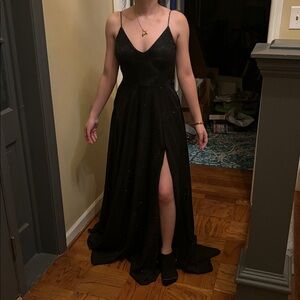 Windsor Black Sparkly Prom Dress